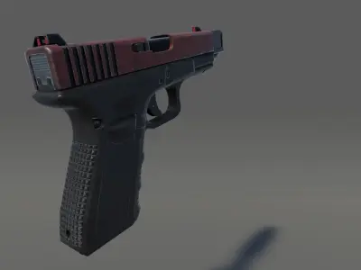 Zombie Burst Pistol Low-poly 3D model