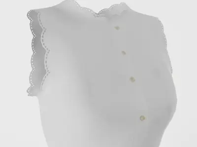 1890s Womens Undergarment Low-poly 3D model