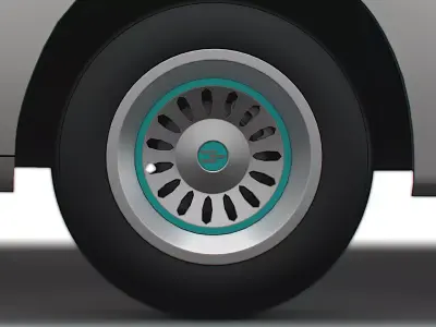 Generic Panel Van 2023 wheel 3D model