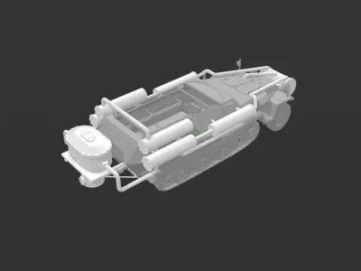 WW2 SDKFZ 251 Holz Gas Convertion 3D print model