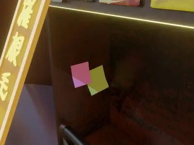 distributor 3D model neon sign on pole Free 3D model