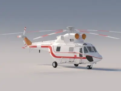 Helicopter PZL W3 Sokol Free 3D model