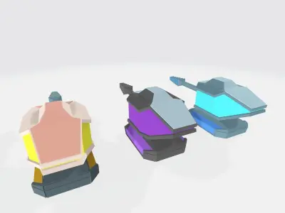 Free Low poly laser turret Free low-poly 3D model