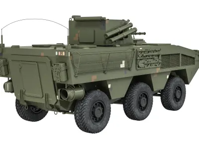 Ukrainian military equipment BTR Otaman 6x6  3D model