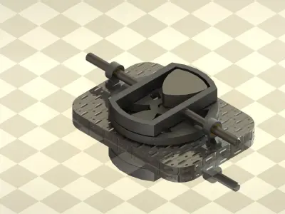 Converter of rotational to linear motion 3D model