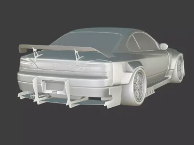 Nissan Silvia S15 Pandem Wide Body Kit 3D model