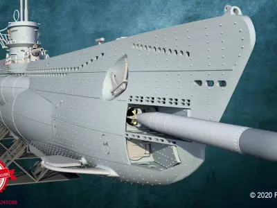 U-Boot TYP VII D 3D print model