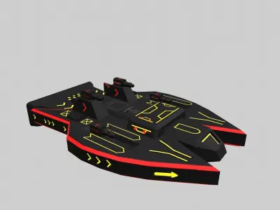 Space Force Red - PBR Low-poly 3D model