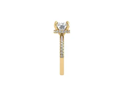 Solitaire Engagement Ring 3D print model 108