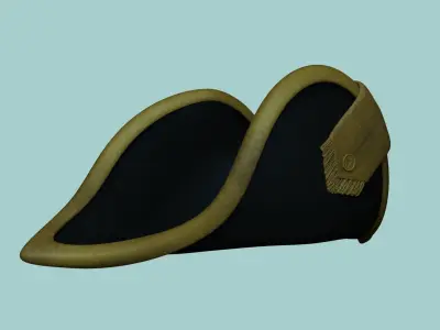 Barbossa Corsair Hat - Pirate Costume Low-poly 3D model