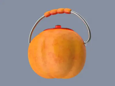 Jack-o-Lantern Laughface Bucket 3D model