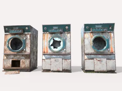 Old Dryers Of The Abandoned Hospital 3D model