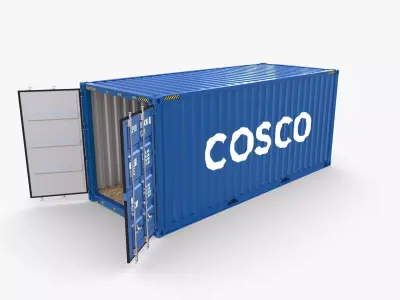 20ft Shipping Container Cosco v1 3D model