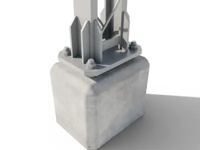 Railway Catenary - Modular pack 3D model