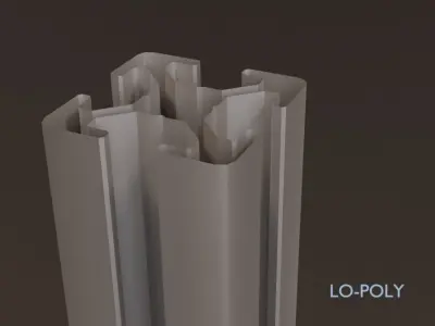 8020 30mm  4-slot extrusion 3D model