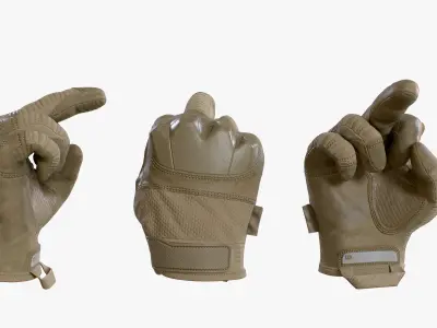 Tactical Gloves Low-poly 3D model order