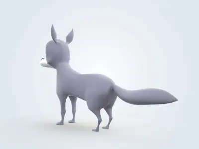 Cartoon Wolf 3D model purchase