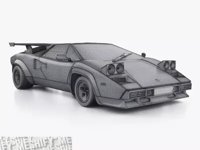 1985 Classic Wedge Supercar 3D model