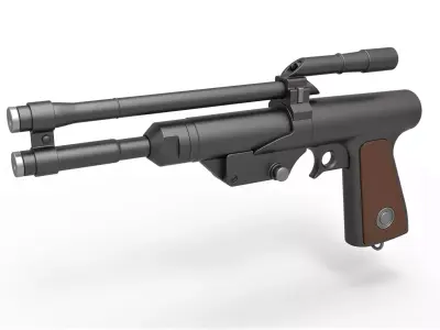 Blaster Pistol of Boba Fett from The Mandalorian TV series 3D model