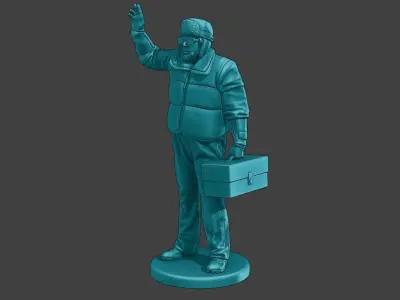 Actual Male Truck Driver AMTD 007 3D print model