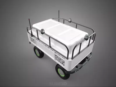 SMART COURIER ROVER ROBOT CART DELIVERY DRONE WAGON TROLLEY BOT 3D model