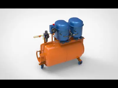 Air compressor type AA 3D model