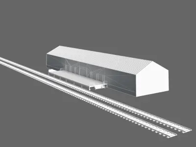 industrial building 3D model from CGTrader