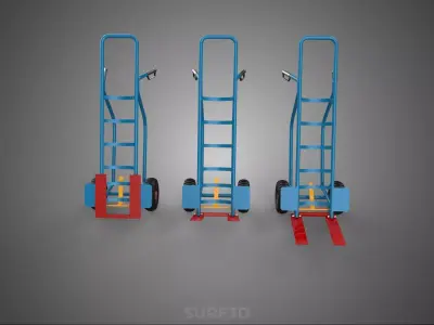 MANUAL FORKLIFT PALLET JACK HAND TRUCK TROLLEY TILT FORK LIFTER 3D model