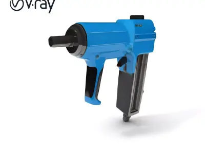Industrial Nail Gun Model Pack for D Rendering Low-poly 3D model
