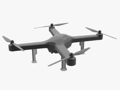 Drone 1 with propellers 3D model