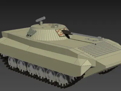 BMP-2 tank Low-poly 3D model