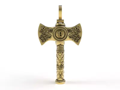 Antique Art Deco Axe Pendant 3D print model