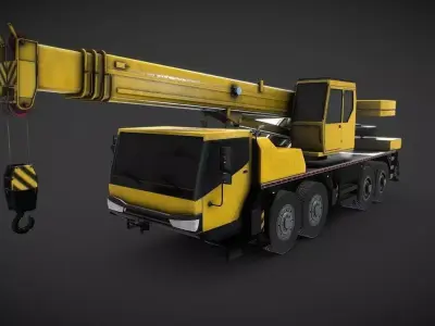 Crane Truck Low-poly 3D model purchase
