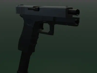 LOW POLY GLOCK-17 Free low-poly 3D model