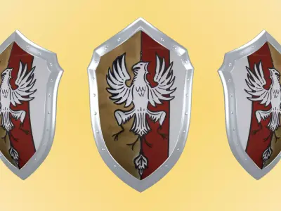 Lowpoly Shield lord of rings Free low-poly 3D model