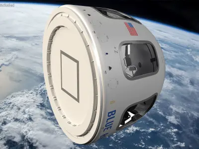 Blue Origin New Shepard Crew Capsule 3D model