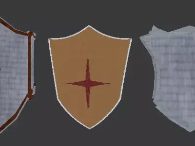 Blender Shield complete pack Free 3D model
