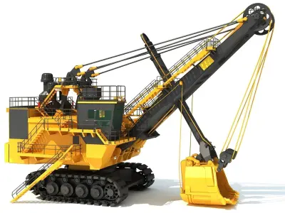 Mining Rope Shovel 3D model