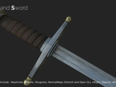Scotland sword Low-poly 3D model