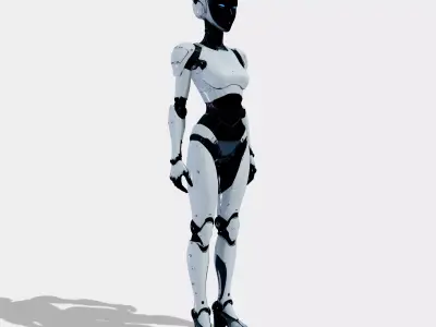 Humanoid Robot Character 6 Low-poly 3D model