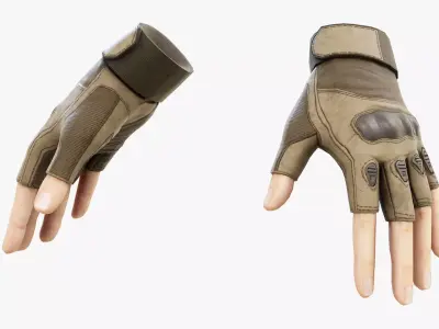Tactical Gloves Low-poly 3D model shop