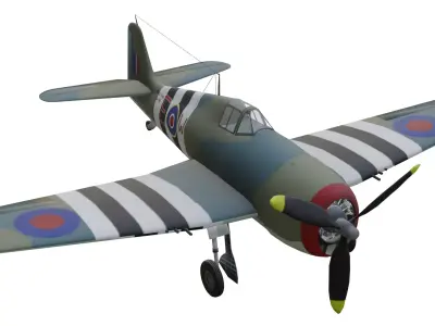 Grumman F6F Hellcat Low-poly 3D model get