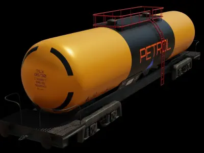 Two Realistic wagon model 3D complete of textures and materials Low-poly 3D model