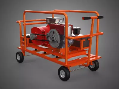 MOBILE BACKUP DIESEL GENSET POWER GENERATOR SET BATTERY SYSTEM 3D model