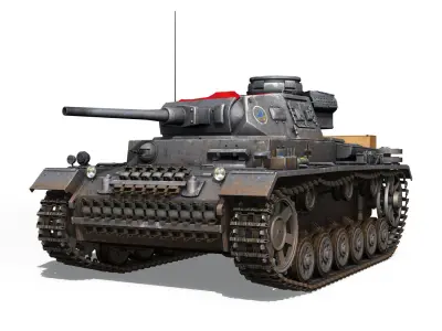 PzKpfw III - Panzer 3 - Ausf J - 614 3D model