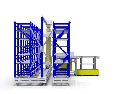 Small-sized Automated Warehouse 3D model