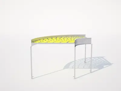 Angular conveyor belt 3D model