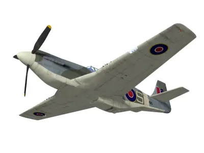North American P-51 Mk1 Mustang 3D model
