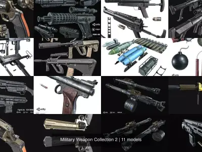 Military Weapon Collection 2 3D Model Pack