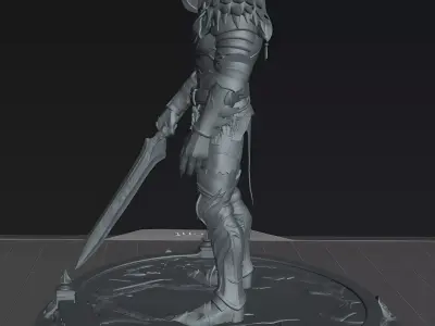 Knight Stormcrow Aegis 75mm Dark Fantasy Knight STL 3D print model
